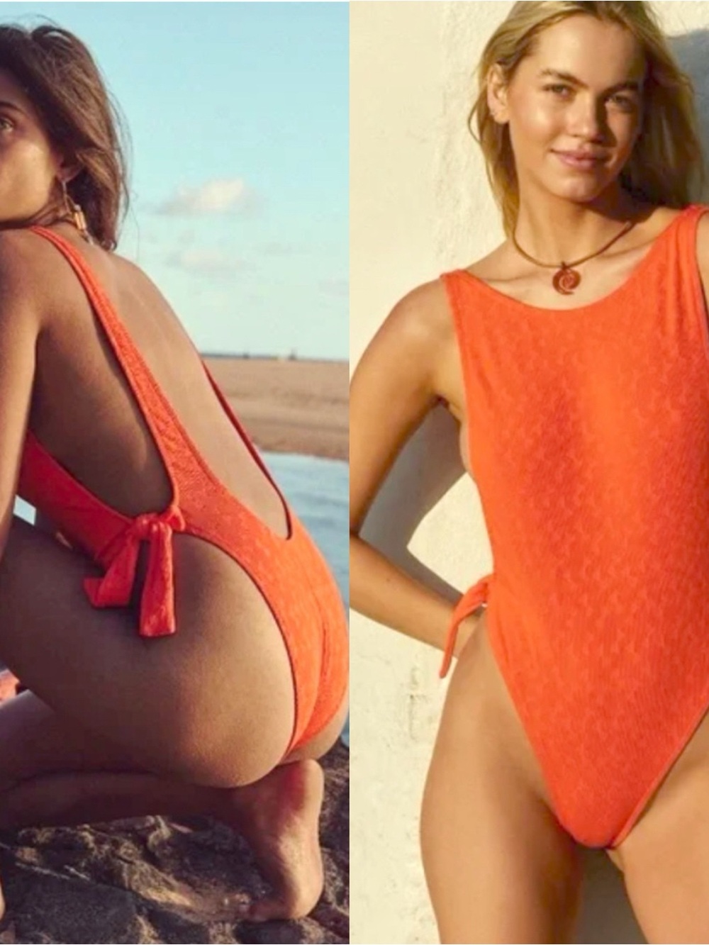 Free People Bright Orange The Pamela Swimsuit 🔥 NWOT size Small - Picture 7 of 7
